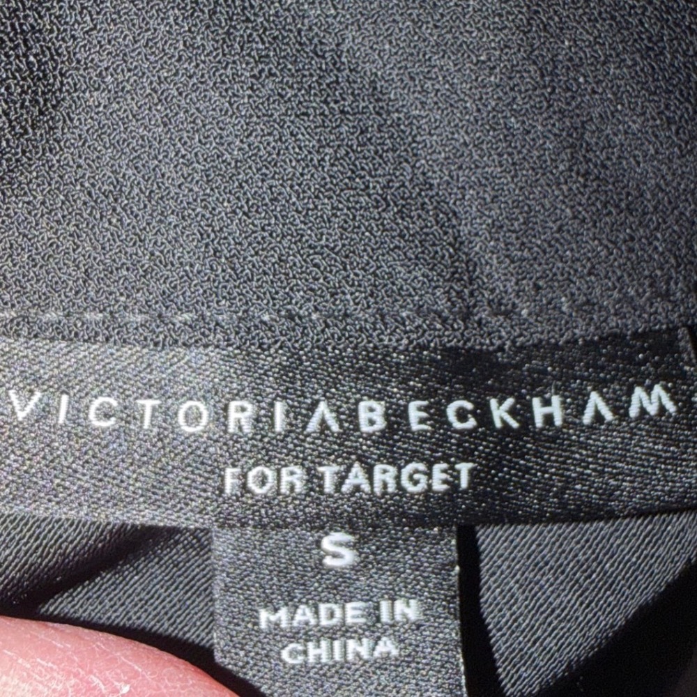 Victoria Beckham Black Shift Dress White Rabbit Embroidered Collar Small NWT - Picture 5 of 7